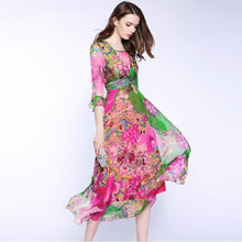 Load image into Gallery viewer, Girls Girls Girls A Line Summer Silk Dress..
