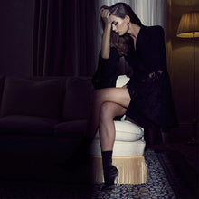 Load image into Gallery viewer, Lace Flounce Sleeve Double Breasted Coat Dress