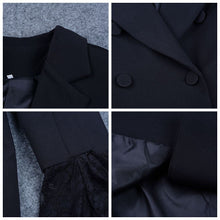 Load image into Gallery viewer, Lace Flounce Sleeve Double Breasted Coat Dress