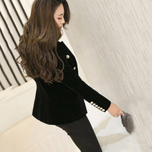 Load image into Gallery viewer, Double Breasted Velvet Blazer
