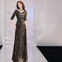 Load image into Gallery viewer, High Quality Argyle Sequin Formal Gown                 Size S-XXL