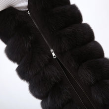 Load image into Gallery viewer, Genuine Fox Fur Zipper Front Long Jacket Vest