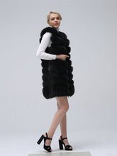 Load image into Gallery viewer, Genuine Fox Fur Zipper Front Long Jacket Vest