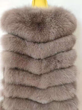 Load image into Gallery viewer, Genuine Fox Fur Zipper Front Long Jacket Vest