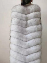 Load image into Gallery viewer, Genuine Fox Fur Zipper Front Long Jacket Vest