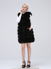 Load image into Gallery viewer, Genuine Fox Fur Zipper Front Long Jacket Vest