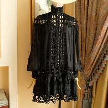 Load image into Gallery viewer, Embellished Baroque Lace  Mini Dress