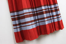 Load image into Gallery viewer, Elegant Pleated Knitted Dress Ruffle Sleeve