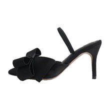 Load image into Gallery viewer, satin large bow pointed toe high heel