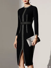 Load image into Gallery viewer, Stitch Detail Knit Dress