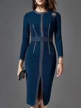 Load image into Gallery viewer, Stitch Detail Knit Dress