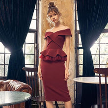 Load image into Gallery viewer, The Broadway Off Shoulder Dress