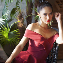 Load image into Gallery viewer, The Broadway Off Shoulder Dress