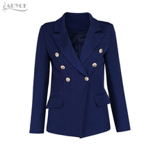 Load image into Gallery viewer, Short Double Breasted Cotton Jacket #2                 Black Royal Blue Sky Blue