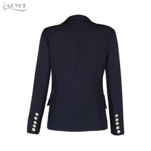 Load image into Gallery viewer, Short Double Breasted Cotton Jacket #2                 Black Royal Blue Sky Blue