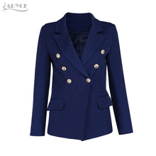 Load image into Gallery viewer, Short Double Breasted Cotton Jacket #2                 Black Royal Blue Sky Blue
