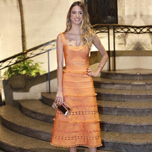 Load image into Gallery viewer, Party Dress Sexy Hollow Out Midi Spaghetti Strap Club Dress