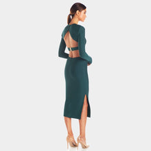 Load image into Gallery viewer, Midi Open Back Buckle  Bandage Dress