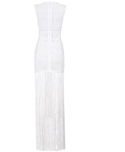 Load image into Gallery viewer, The White Sheath Fringe Dress
