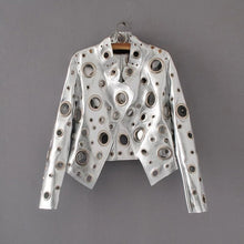 Load image into Gallery viewer, Gromet Luxury Runway  Faux Leather Jacket