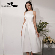 Load image into Gallery viewer, Short A Line Evening Dress Sexy Spaghetti Strap Evening Gown Backless Party dress
