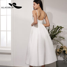 Load image into Gallery viewer, Short A Line Evening Dress Sexy Spaghetti Strap Evening Gown Backless Party dress