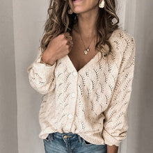 Load image into Gallery viewer, V Neck Casual Knitted Sweater