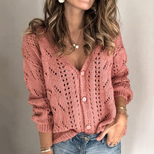 Load image into Gallery viewer, V Neck Casual Knitted Sweater