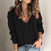 Load image into Gallery viewer, V Neck Casual Knitted Sweater