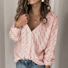Load image into Gallery viewer, V Neck Casual Knitted Sweater