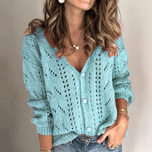 Load image into Gallery viewer, V Neck Casual Knitted Sweater