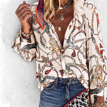 Load image into Gallery viewer, Chain Print Long Sleeve                     Plus Size  available