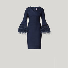 Load image into Gallery viewer, Feather Flare Sleeve Bandage Dress..