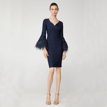 Load image into Gallery viewer, Feather Flare Sleeve Bandage Dress..