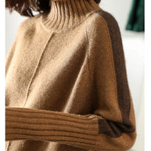 Load image into Gallery viewer, High Collar Pullover  Cashmere Shirt Dress