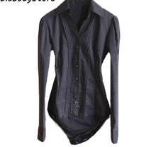 Load image into Gallery viewer, Bodysuit Dress Shirts         White Black Blue