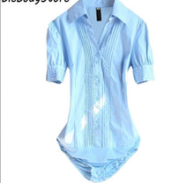 Load image into Gallery viewer, Bodysuit Dress Shirts         White Black Blue