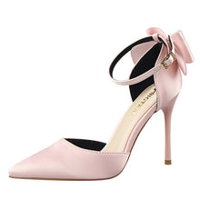 Load image into Gallery viewer, Silk Satin Bow Back Mary Janes