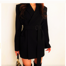 Load image into Gallery viewer, Italian runway wrap coat dress
