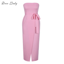 Load image into Gallery viewer, Strapless Tulip Skirt with Waist Tie