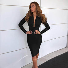 Load image into Gallery viewer, Deep V Neck Super Stretch Bandage  Dress
