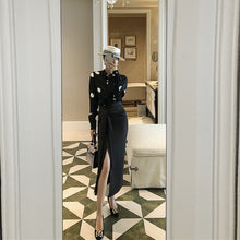 Load image into Gallery viewer, Forties Styled Wrap Skirt and Random Dot Blouse