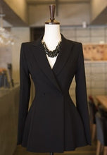 Load image into Gallery viewer, Fit and Flare Empire Waist Blazer     Black or White