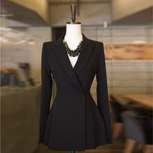 Load image into Gallery viewer, Fit and Flare Empire Waist Blazer     Black or White