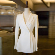 Load image into Gallery viewer, Fit and Flare Empire Waist Blazer     Black or White