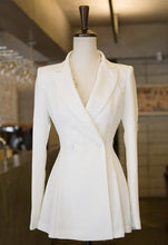Load image into Gallery viewer, Fit and Flare Empire Waist Blazer     Black or White