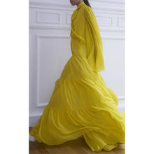 Load image into Gallery viewer, New Port Pleated Sleeve Tiered Gown