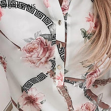 Load image into Gallery viewer, Floral Print Short SleeveBlouse