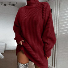 Load image into Gallery viewer, Turtleneck Long Sleeve Sweater Dress