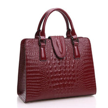 Load image into Gallery viewer, Crocodile Pattern Genuine Leather Shoulder Bag  High Quality